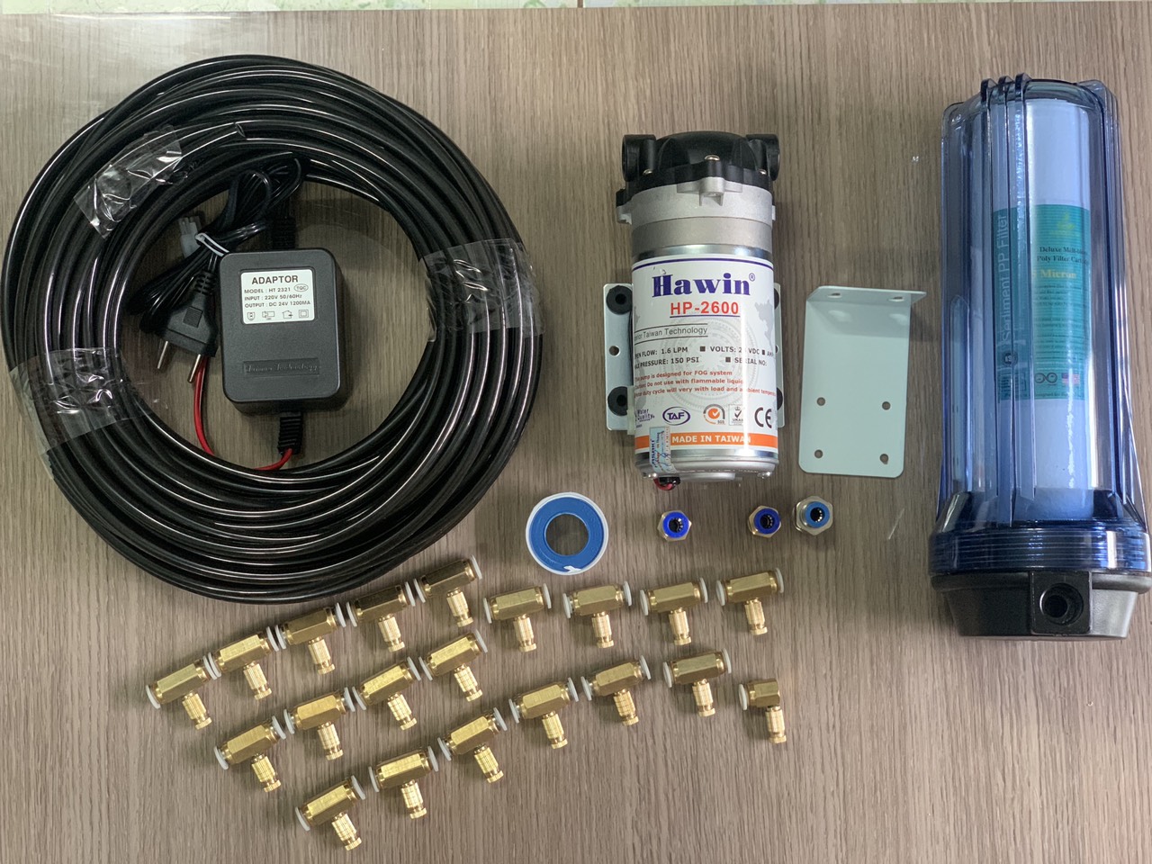 Trọn Bộ Máy Phun Sương Đài Loan 30 Đầu Phun