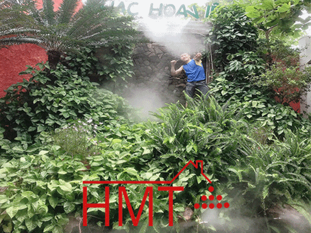 phun sương hòn non bộ